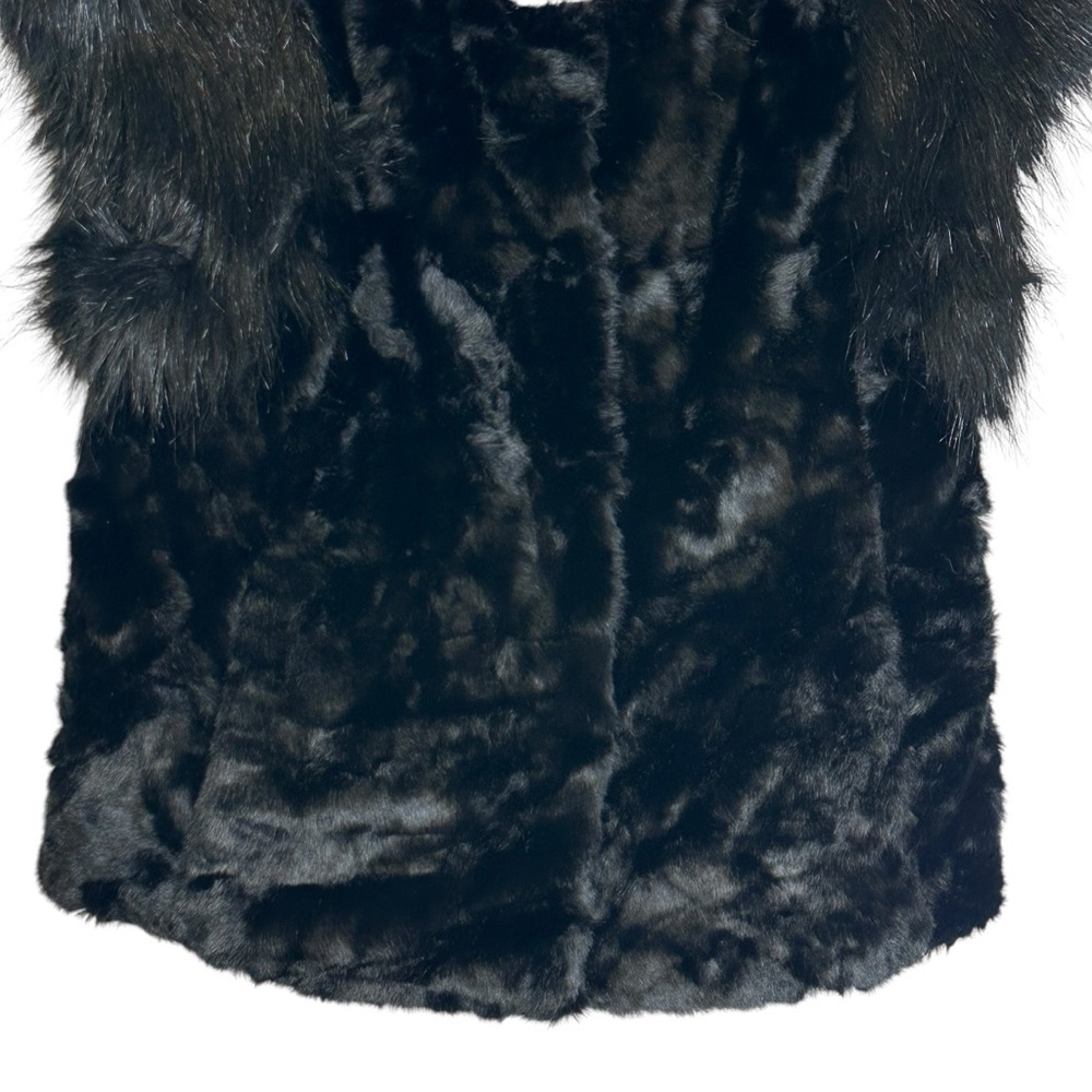 Neiman Marcus for Target Skaist Taylor Faux‎ Fur Vest 00294322 NWT Black XS - Picture 4 of 16